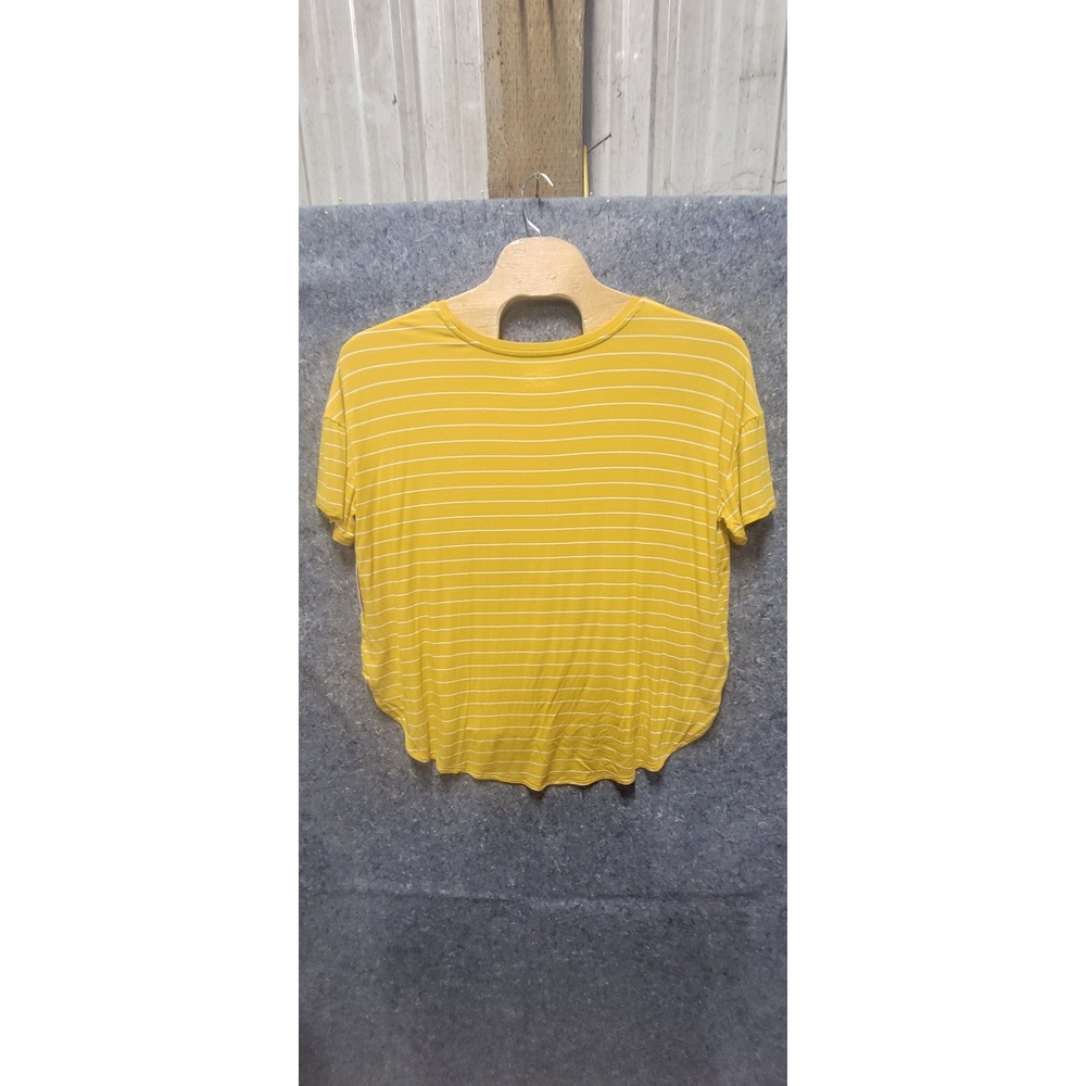 Time & Tru SS Crew Tunic Tee Autumn Gold Stripe XL/(16-18) - Picture 1 of 10